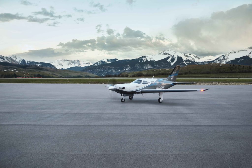 Piper M600/SLS aircraft taxiing.