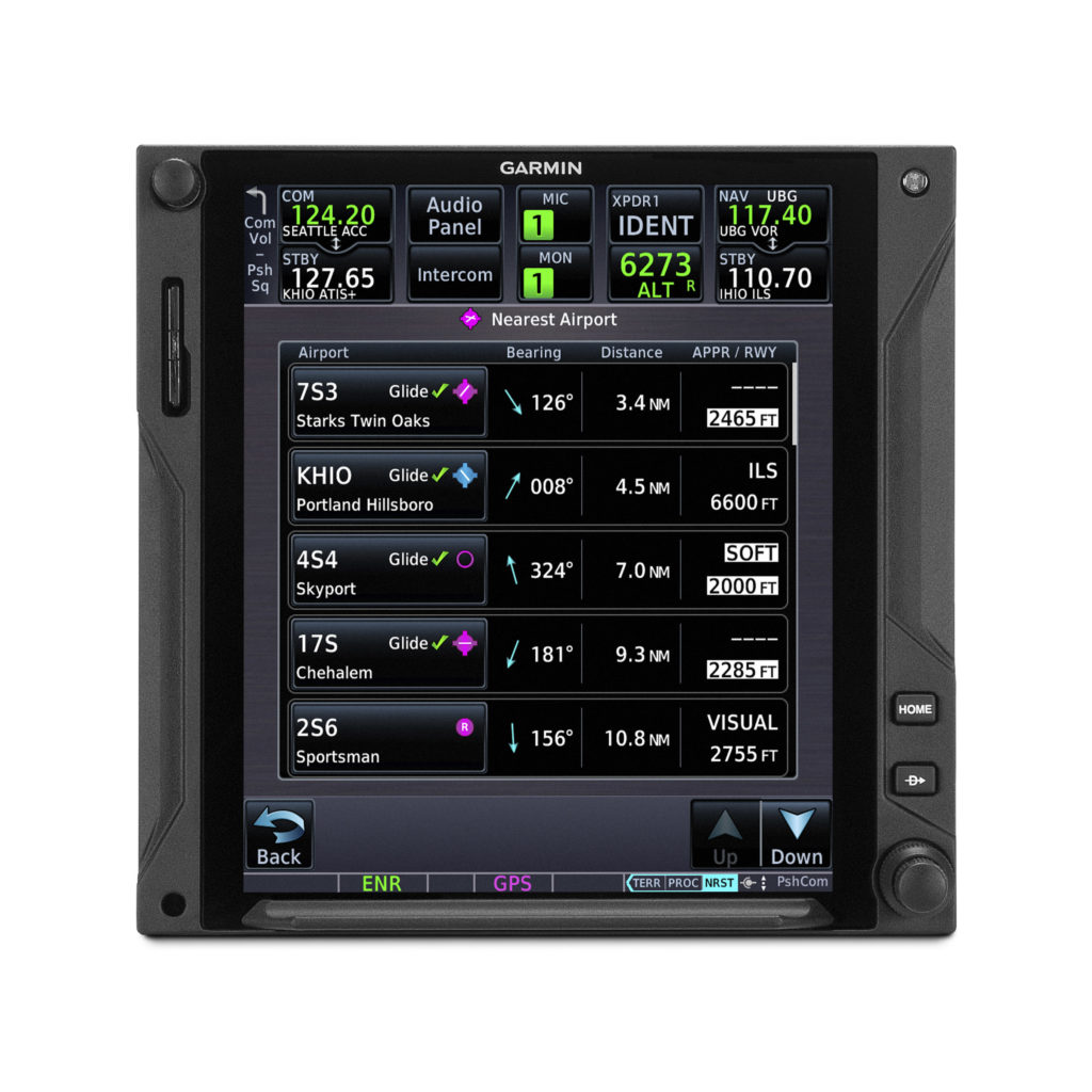 Nearest Airport list and Glide Check on Garmin GTN 750Xi